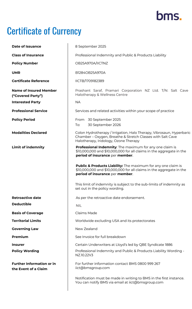 BMS NZ COC Entity Prashant Saraf